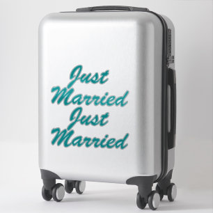 Adesivo RECEM CASADOS XL Car Stickers (2) - TEAL