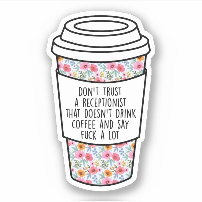 Adesivo Recepcionista, Engraçado Presente Para Recepcionis (Frente)