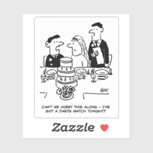 Adesivo Recepções de casamento Darts Correspondem a Cartoo