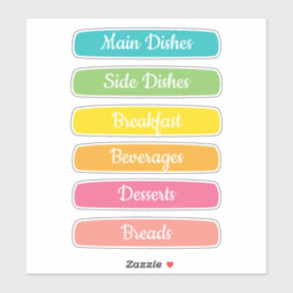 Adesivo Recipe Dividers Personalized