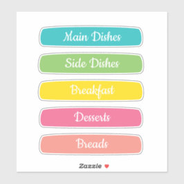 Adesivo Recipe Dividers Personalized