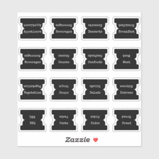 Adesivo Recipe Index Divider Side Tab Black Folding