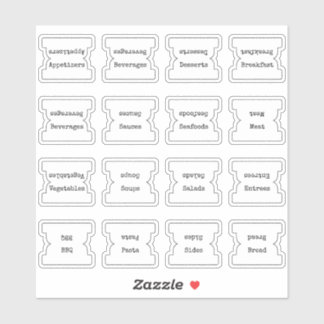 Adesivo Recipe Index Divider Side Tab White Folding