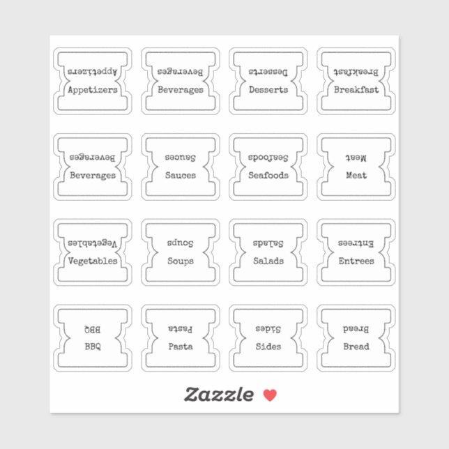 Adesivo Recipe Index Divider Side Tab White Folding (Folha)