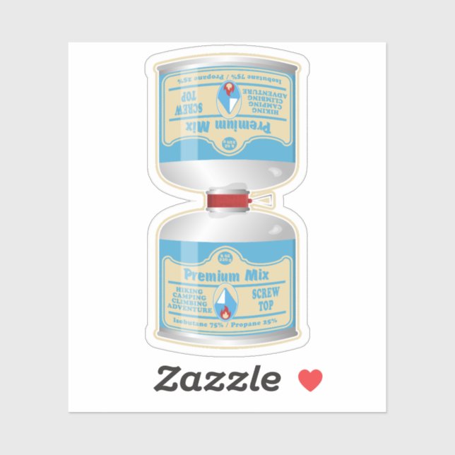 Adesivo Recipientes de gás para fogões de acampamento (Folha)