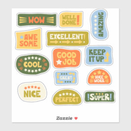 Adesivo Recompensa Positiva de Estudantes de Encorajamento