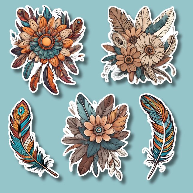 Adesivo Recursos Boêmicos e Flores à Prova de Água (Criador carregado)