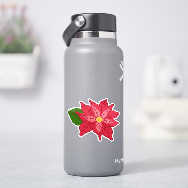 Adesivo Red and Pink Christmas Poinsettia (HidroFlask)