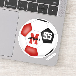 Adesivo Red Black Team colorido futebol feminino