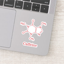 Adesivo Red Caffeine Molecule