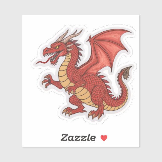 Adesivo Red Dragon Sticker (Folha)