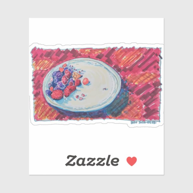 Adesivo Red Fruits Bowl (Folha)