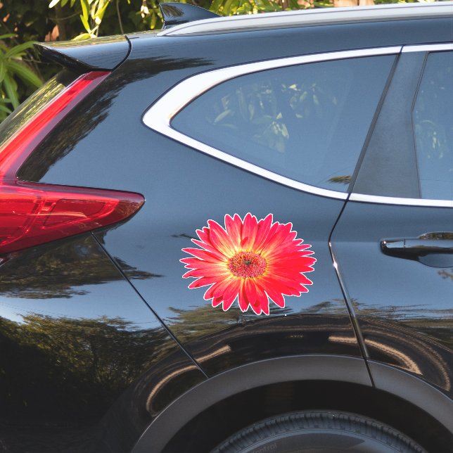 Adesivo Red Gerbera Daisy (Lado do carro)