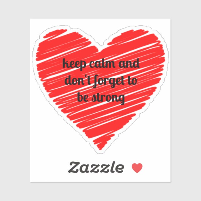 Adesivo Red Happy heart romance graphic (Folha)