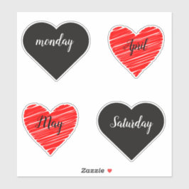 Adesivo Red Happy heart romance graphic