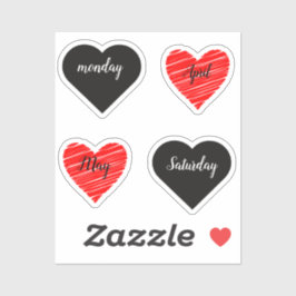 Adesivo Red Happy heart romance graphic
