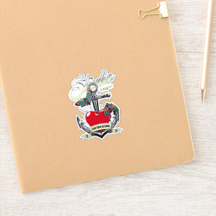 Adesivo Red Heart & Butterflies Studio Inking Art