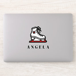 Adesivo Red Ice Skating Star Skate Girl