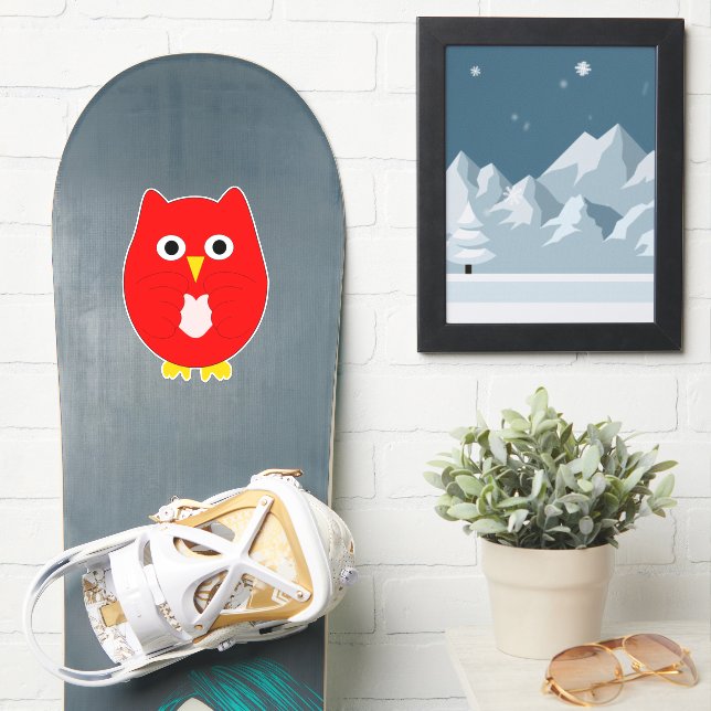 Adesivo Red Owl Design (Prancha de snowboard)