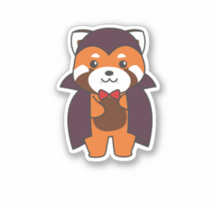 Adesivo Red Panda Halloween Fora do Vampiro do Diabo