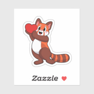 Adesivo Red Panda no Love with Heart.PNG