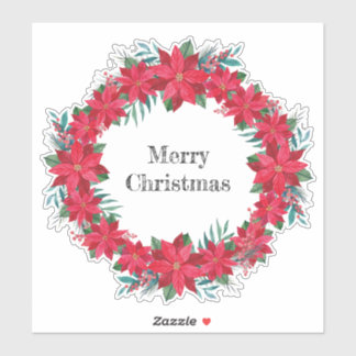 Adesivo Red Poinsettia Wreath