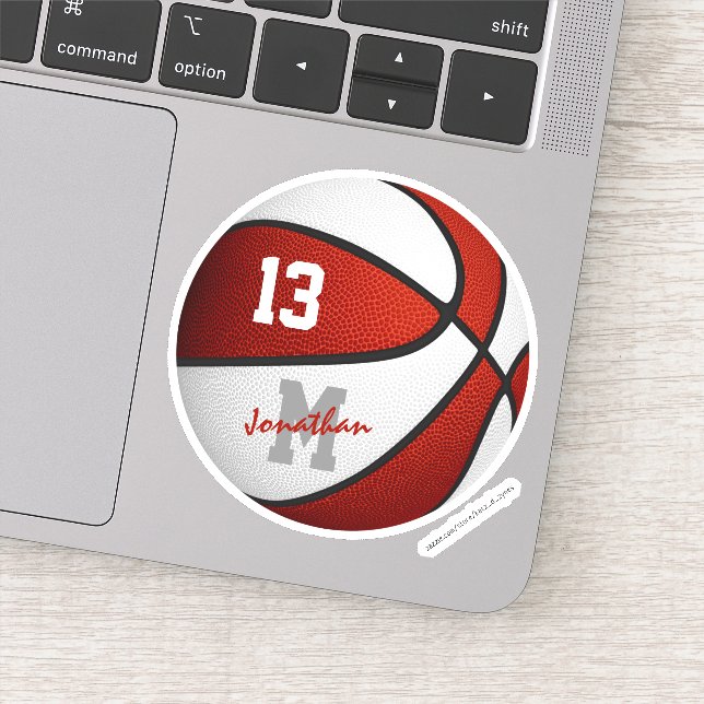 Adesivo Red White School Team Beisebol (Detalhe)