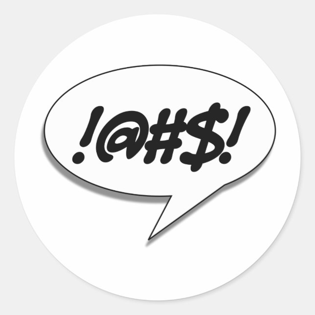 ADESIVO REDONDO !@#$! (Frente)