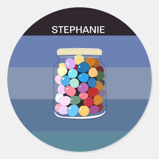 Adesivo Redondo С amolecidos num vidro (Frente)