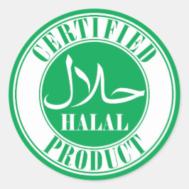 Adesivo Redondo ح ل ا ل Halal Verde Certified