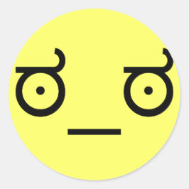 Adesivo Redondo ಠ_ಠ Aspecto de Desaprovação Texto ASCCI Engraçado