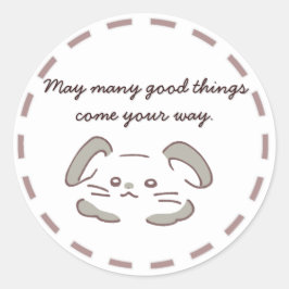 ADESIVO REDONDO かわいいウサギデザインのステッカーで贈り物に魅力をプラス