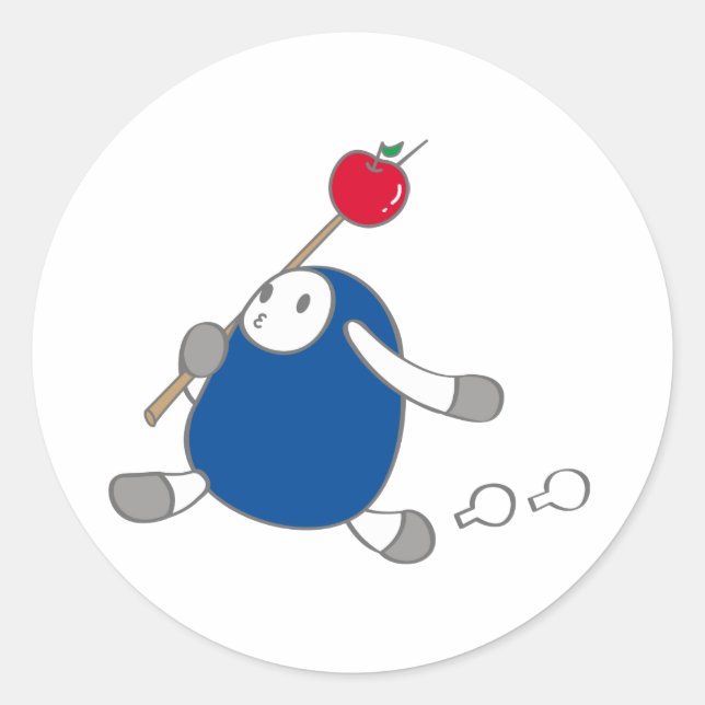 ADESIVO REDONDO なまけたろうステッカー　こん (Frente)