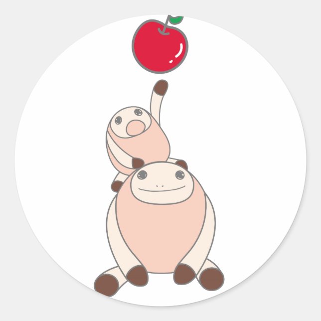 ADESIVO REDONDO なまけたろうステッカー　はな (Frente)