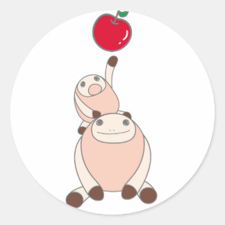 ADESIVO REDONDO なまけたろうステッカー はな