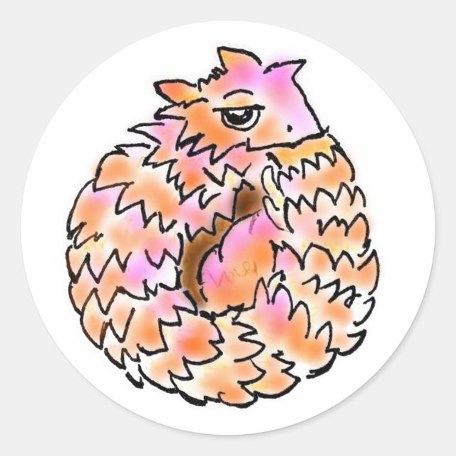 ADESIVO REDONDO アルマジロトカゲちゃん ラウンドシール (Frente)