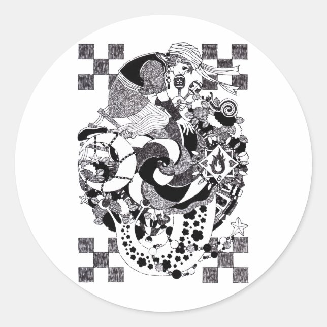 Adesivo Redondo カタツムリの夕べ（An evening of snails） (Frente)