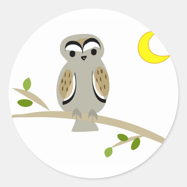 ADESIVO REDONDO フクロウのシール (Frente)