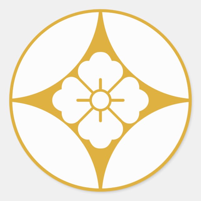 ADESIVO REDONDO 七宝に花角 (Frente)