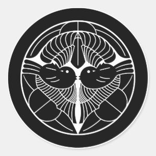 Adesivo Redondo 上杉謙信家紋, Uesugi Kenshin KAMON, família