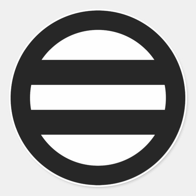 ADESIVO REDONDO 丸に二つ引き (Frente)