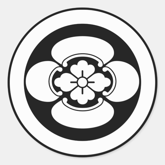 ADESIVO REDONDO 丸に木瓜 (Frente)