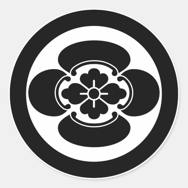 ADESIVO REDONDO 丸に木瓜 (Frente)