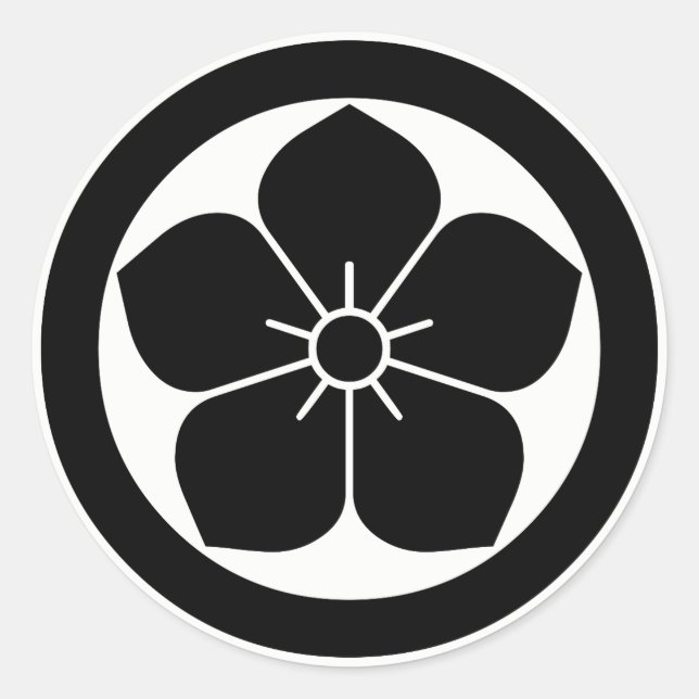 ADESIVO REDONDO 丸に桔梗 (Frente)