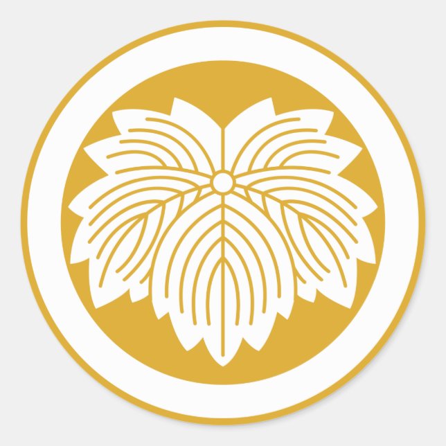 ADESIVO REDONDO 丸に鬼蔦 (Frente)