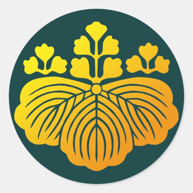 ADESIVO REDONDO 五三桐紋 (Frente)