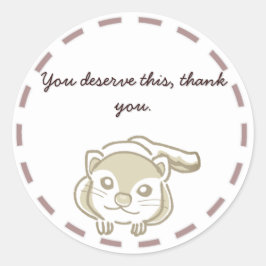 ADESIVO REDONDO  優しいムササビデザインのパステルカラー