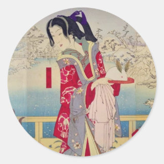 ADESIVO REDONDO 冬　根津庄やしき大松楼