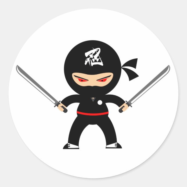 ADESIVO REDONDO 忍者 NINJA (Frente)