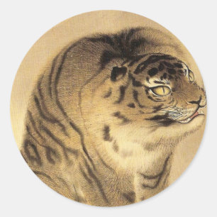 Adesivo Redondo 応挙の虎, tigre de Ōkyo do 応挙, Ōkyo